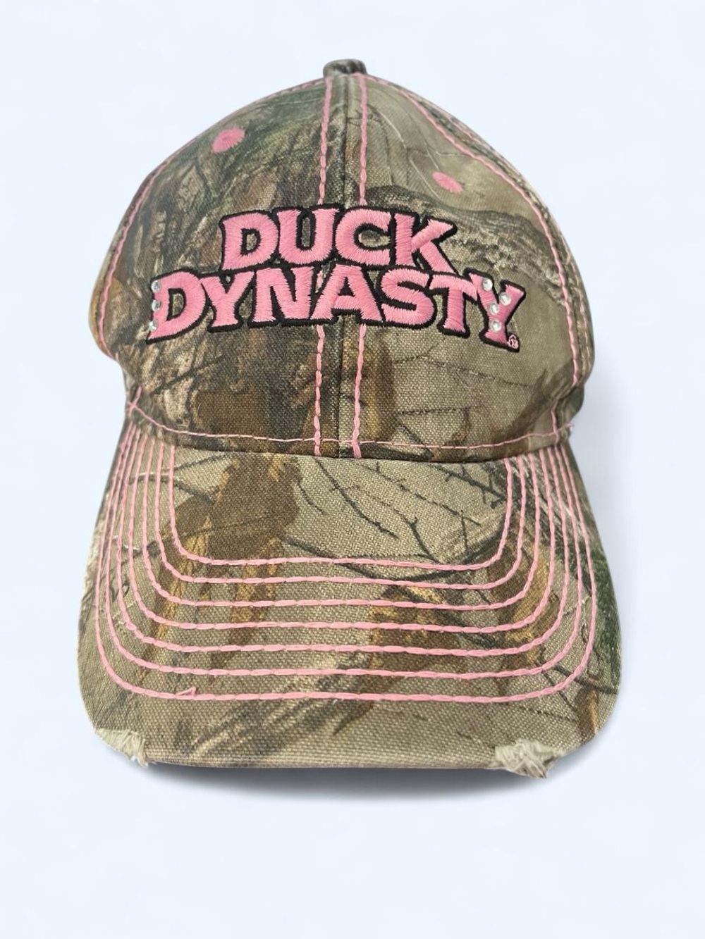 Duck Dynasty Camouflage Baseball Cap with Pink Accents
